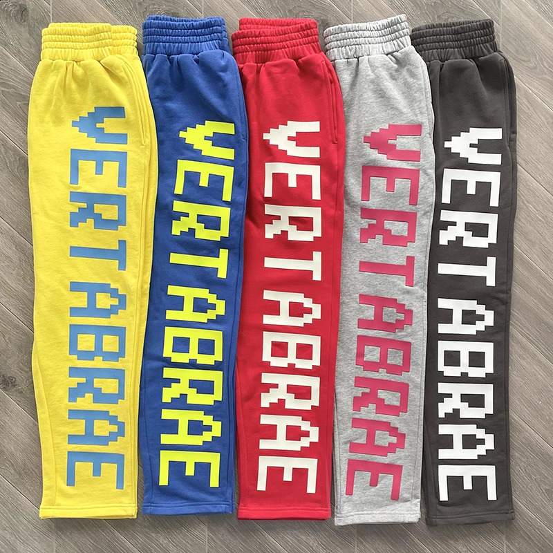 Vertabrae Sweatpants Multi Color Couples Casual 3D Letter Elastic Waisted Sports Jogging Pants Men Women 240907Z