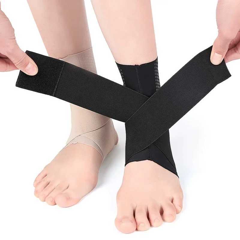 1Pcs Sports Ankle Brace Football Ankle Protector Compression Nylon Strap Belt Black Elastic Bandage Sport Gym Anklet Support Y240913