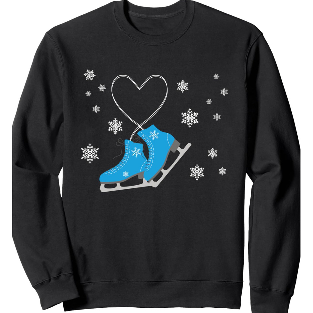 Long Sleeve Shirts for Men sweatshirt Vintage Ice Skating Shoe Skate Lovers Funny Gift Sweatshirt Tee Streetwear Casual tops clothes