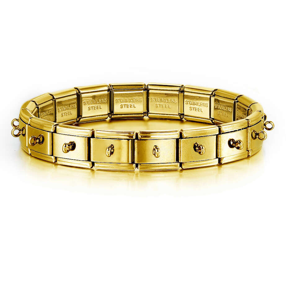 Hook Functional Italian Module Bracelet Square Elastic Splicing Titanium Steel Strap Italian Charm Links Stainless Steel Fit 9mm Bracelet Making DIY J