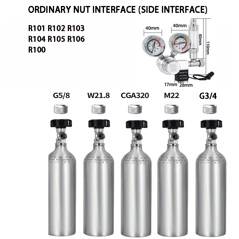 Aquarium CO2 regulator solenoid valve bubble meter plant water grass tankCO2 reaction control system pressure reducing valve