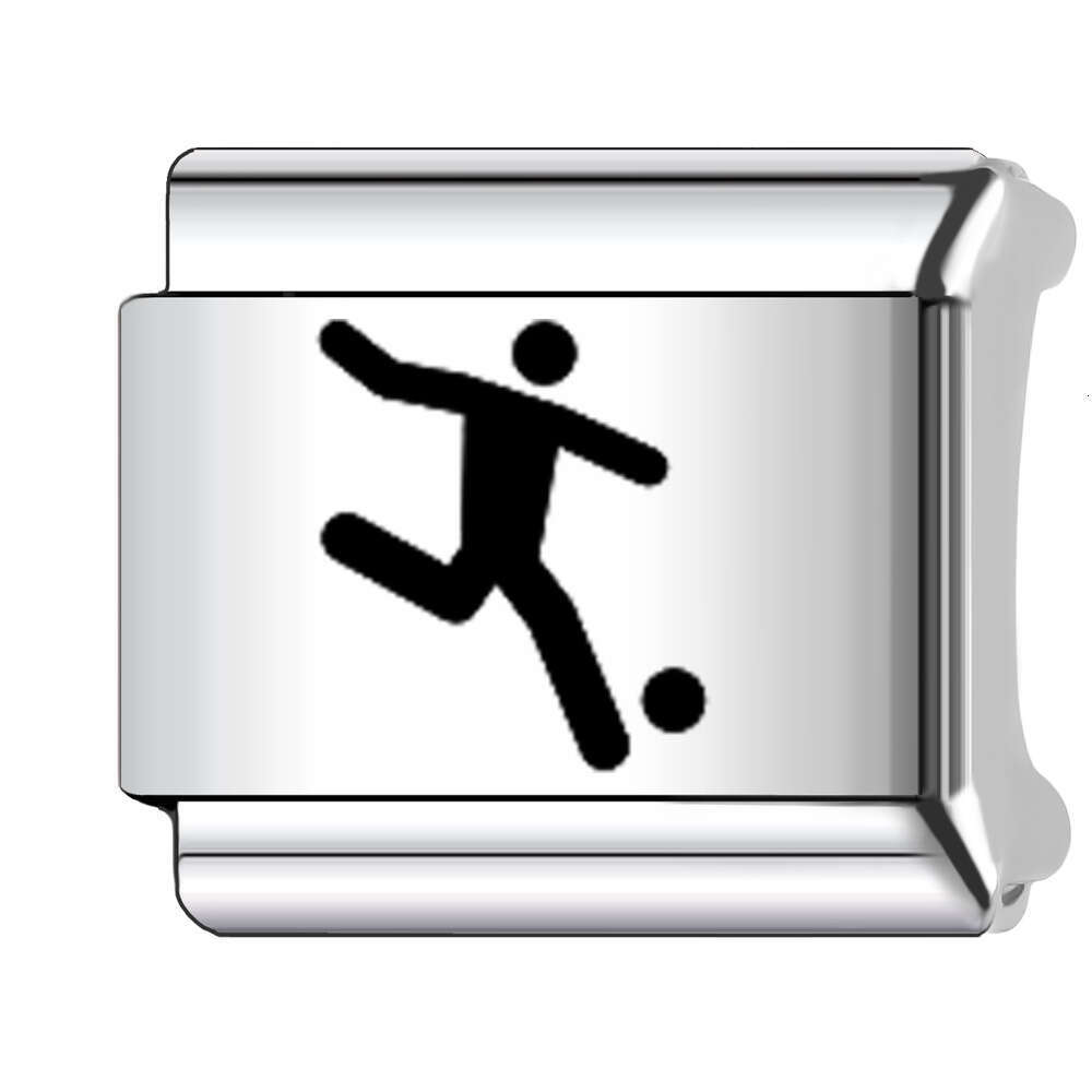 2024 New Women's Gift Sports Football Bead Italian Charms Links Beads Fit 9Mm Stainless Steel Bracelet DIY Making Jewelry