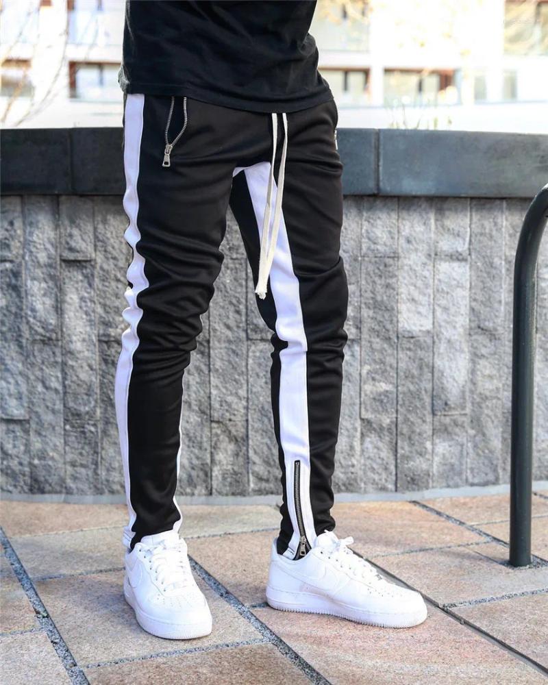 Men's Pants Mens Casual Fashion Sportswear Skinny Male Trousers Gyms Tracksuits Bottoms Hip Hop Streetwear Joggers Sweatpants K101