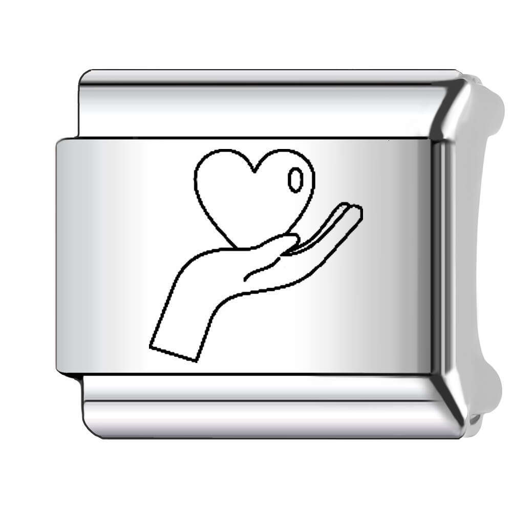 2024 New Women's Gift sweet love Italian Charms Links Beads Fit 9Mm Stainless Steel Bracelet Making Jewelry