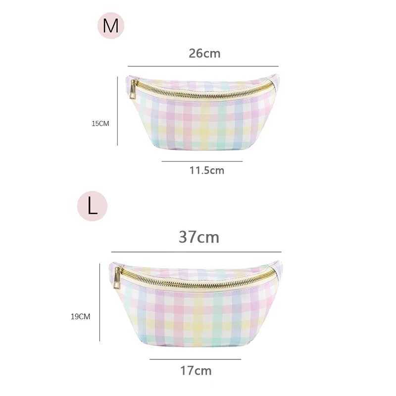 Red white polka dot printed waist bag nylon chest bag outdoor waterproof crossbody bag belt bag sports waist bag with zipper Z240912