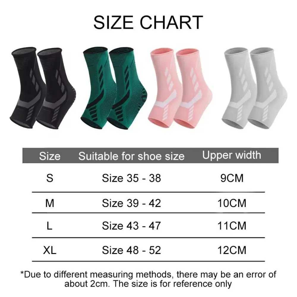 1 Pair Nylon Knitting Sports Ankle Support Compression Elastic Sports Gel Heel Pads Heel Cushion Soles Insole Y240913