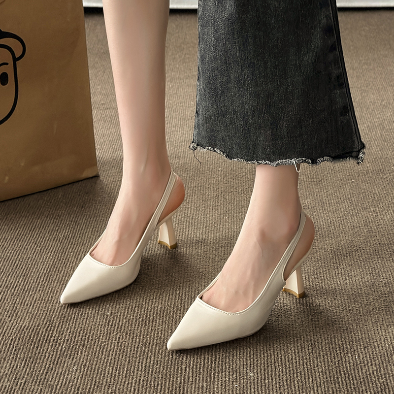 Sandals Women Summer New Fashion Women's Sandals 2024 Pointed Pumps Women Shoes Office Dress Shoes Sexy Square Heel High Heels