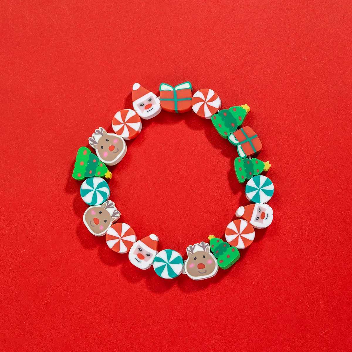 Fashionable Santa Claus reindeer Christmas tree bracelet cute version for women and girls hip-hop classic wrist accessories gift W240913