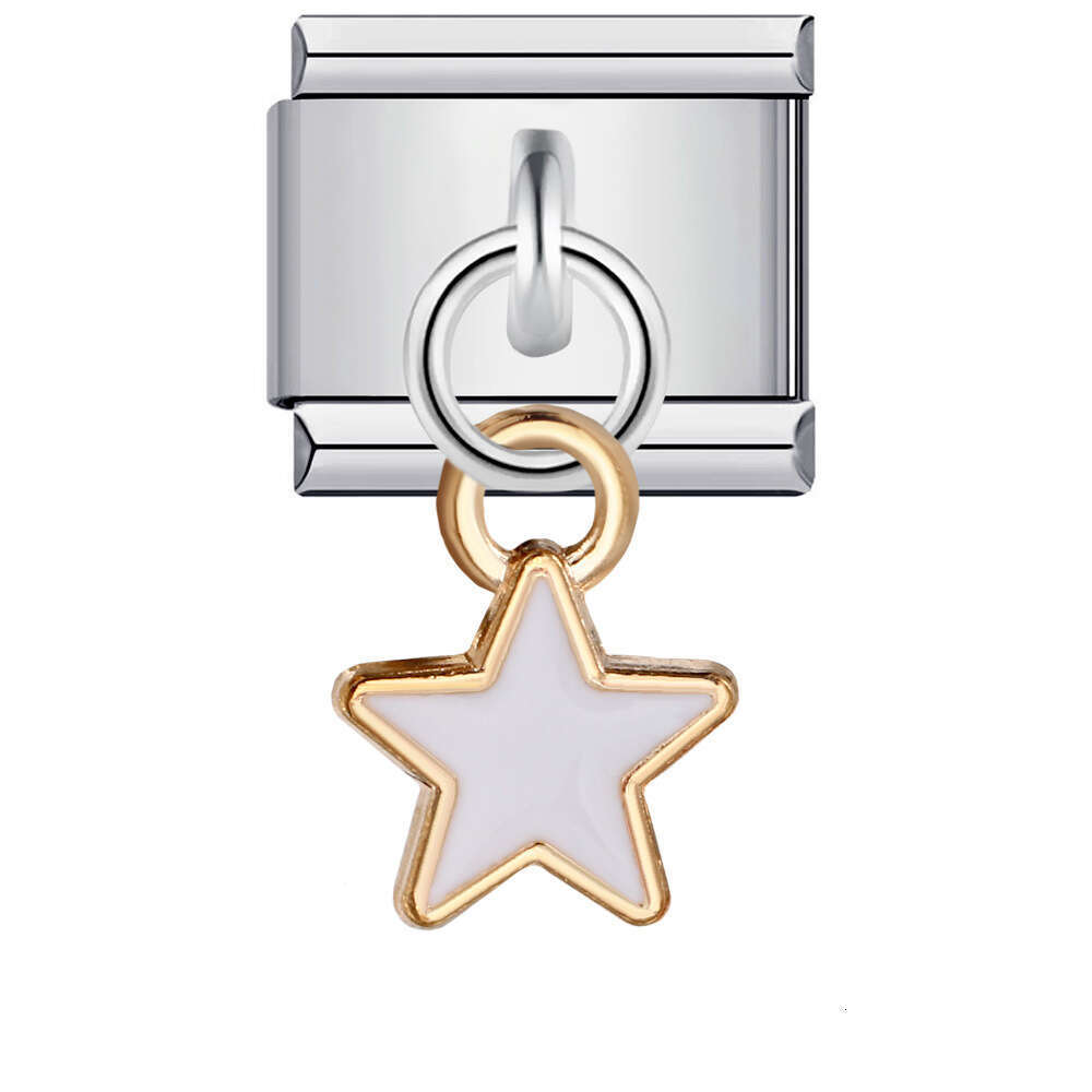 Single Hook Bead Bracelet With Square Elastic Splicing Titanium Steel Strap Chain Italian Charm Links Stainless Steel Fit 9mm Bracelet Jewelry DIY Mak