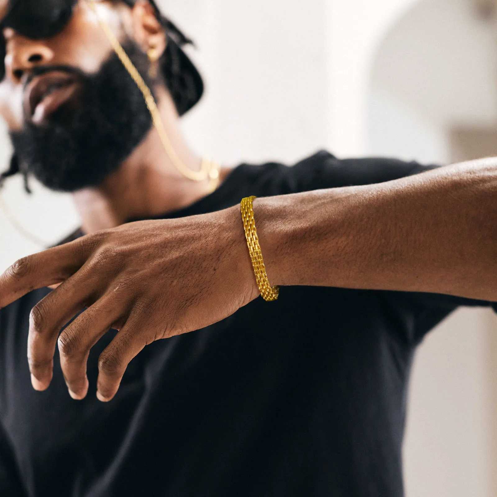 Mens Basic 6mm Mesh Link Chain Bracelets JewelryWaterproof Stainless Steel Italian Chains Wristband Gifts to Him17/19/21CMX240913