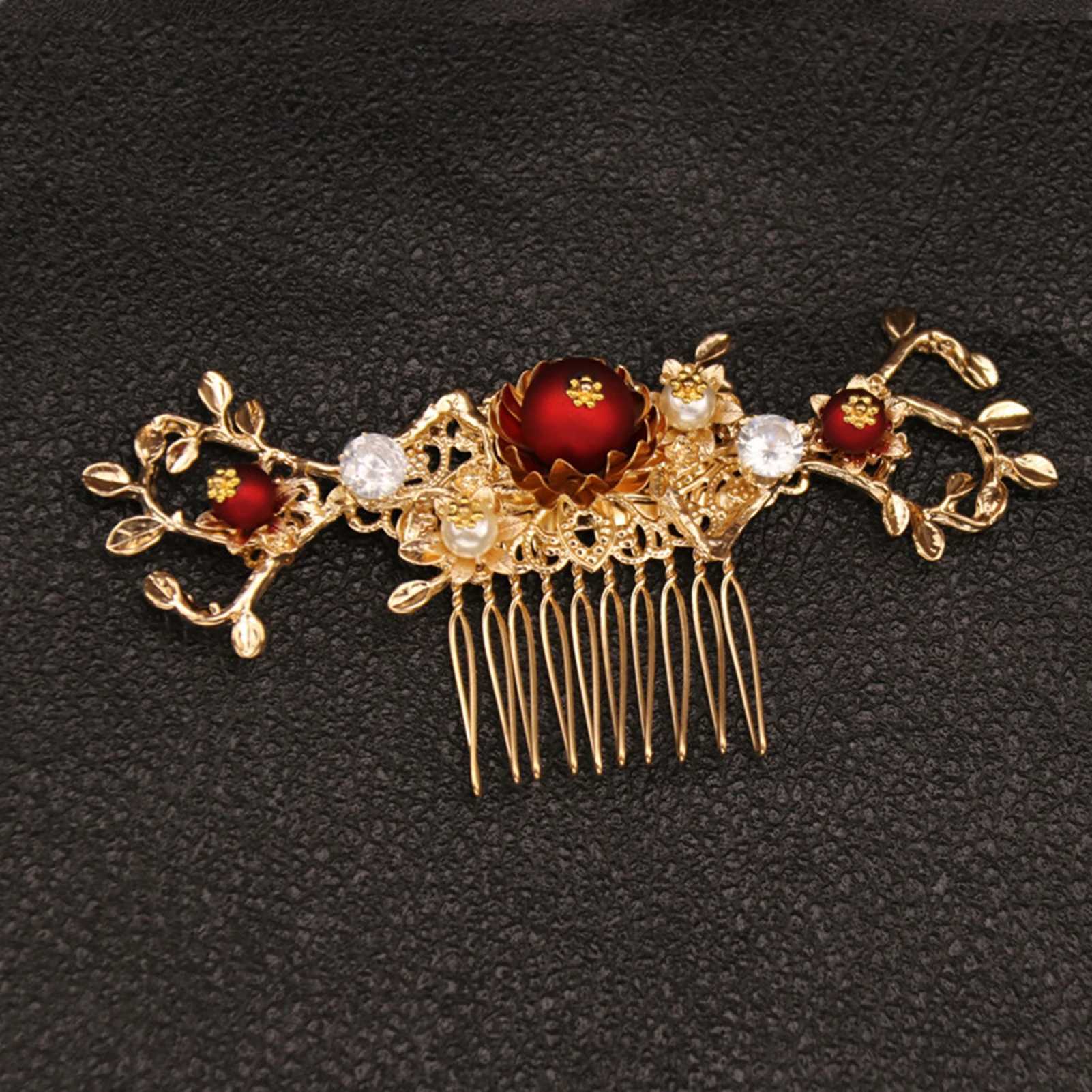 Women Hanfu Hair Combs Traditional Chinese Wedding Hair Accessories Headband Stick Headdress Head Jewelry Bridal Headpiece PinX240913