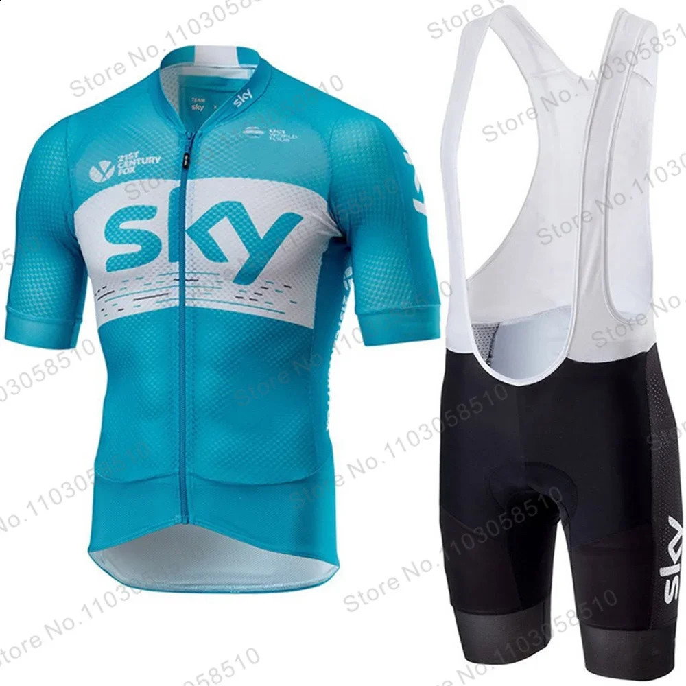 Team Bicycle Set Summer Sky Clothing Professional Shirt Sports Maillot Ropa Ciclismo 240909
