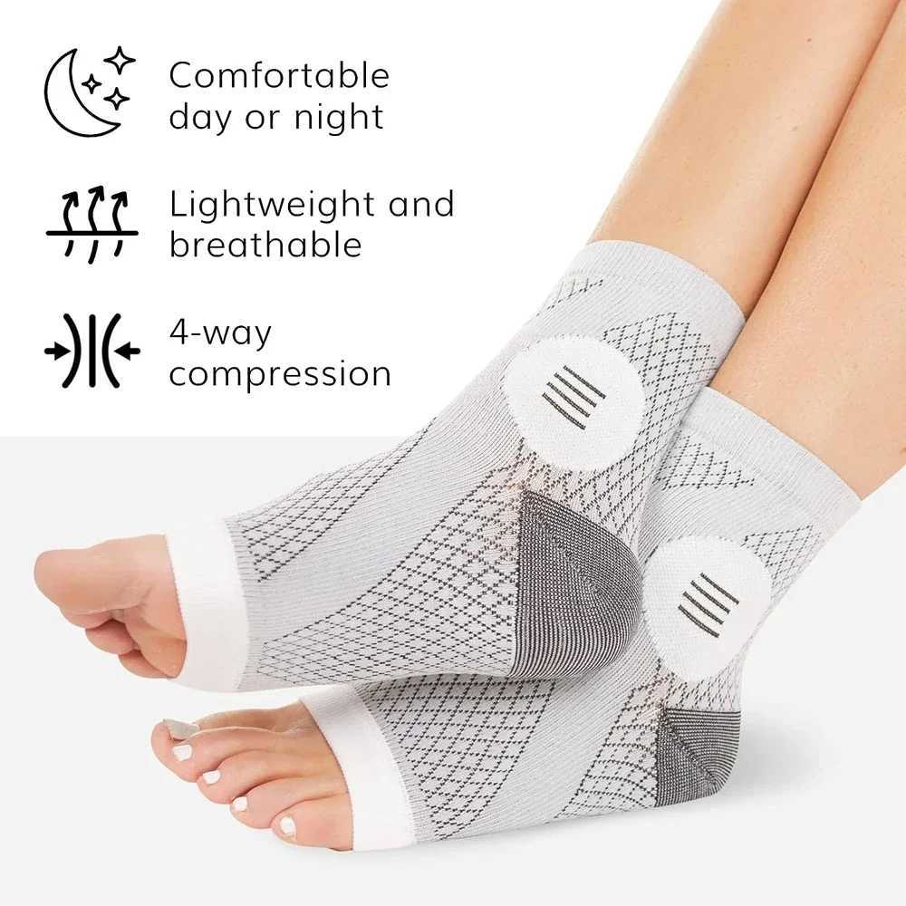 1Pair Neuropathy Socks - Peripheral Neuritis Compression Diabetic Toeless Foot Sleeves for Nerve Damage Pain in Feet Ankle Gout Y240913