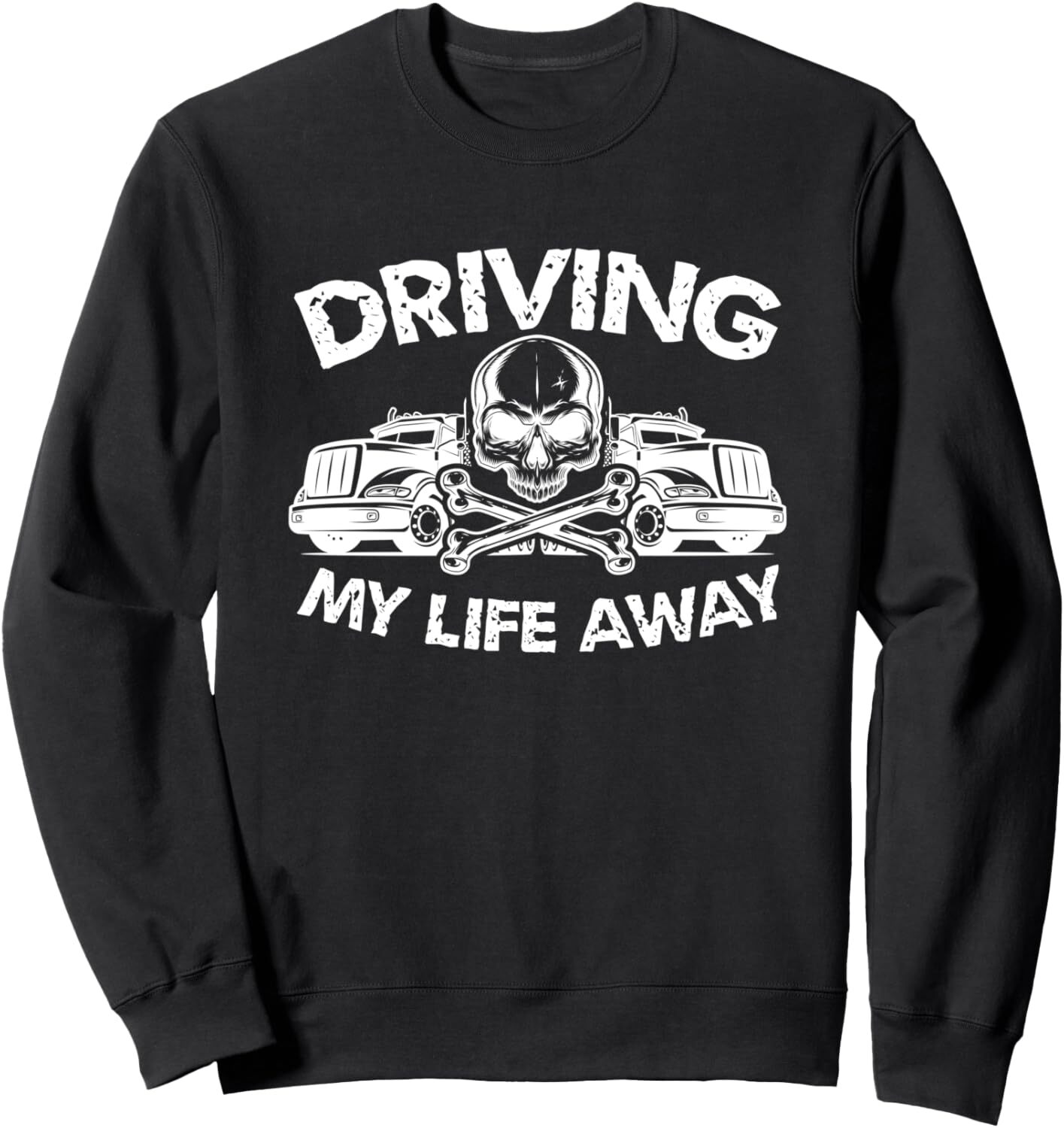 Long Sleeve Shirts for Men sweatshirt Driving My Life Away Funny Truck Driver Gift Sweatshirt Tee Streetwear Casual tops clothes