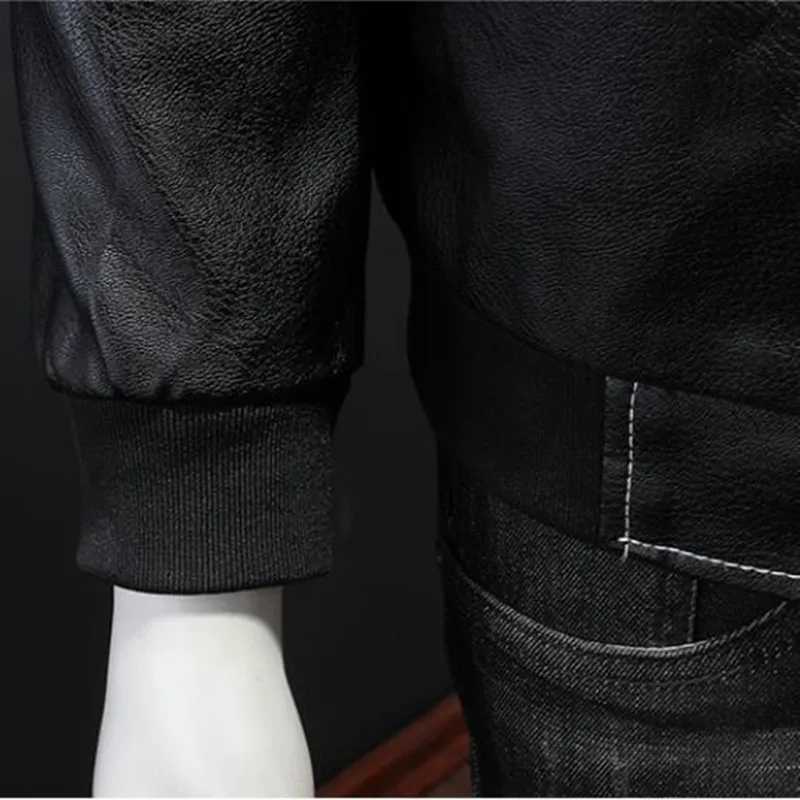 Men Leather Jackets Slim Fit Pu Motorcycle Jackets New Fashion Male Diagonal Zipper Leather Coats Spring Casual Jackets S-4XLX240913