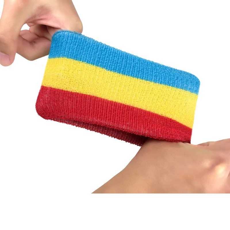 Wrist Support 1 Piece Basketball Sports Bracelet Striped Towel Bracelet Sweat Belt Badminton Board Tennis Wrist Carpal Tunnel Support Belt z240913