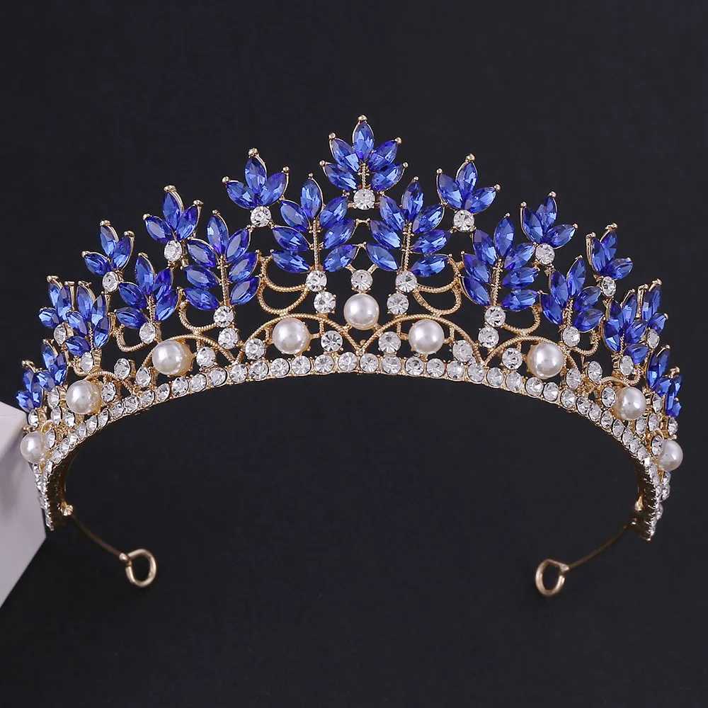 Luxury Big Rhinestone Geometric Bridal Tiaras Crown Baroque Crystal Pageant Prom Diadem Bride Headbands Wedding Hair AccessoriesX240913