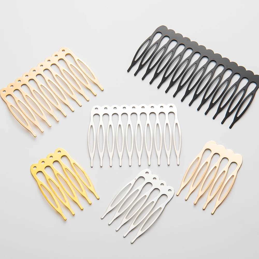 10pcs 5 8 10 12 14 16 18 Teeth Metal Hair Comb Brass For Clip Women Girl Bridal Ornament Jewelry Decorative Accessories WeddingX240913