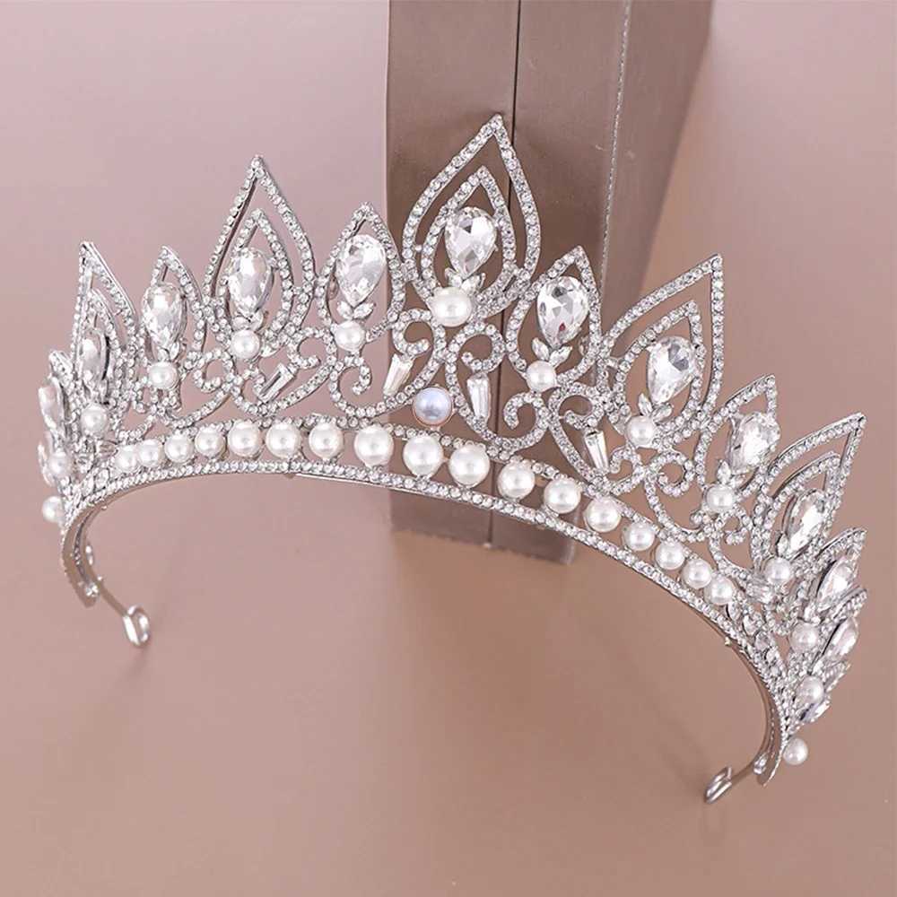 Luxury Baroque Crystal Crowns Princess Rhinestone Tiaras Bridal Pageant Prom Diadem Bride Headbands Wedding Hair AccessoriesX240913