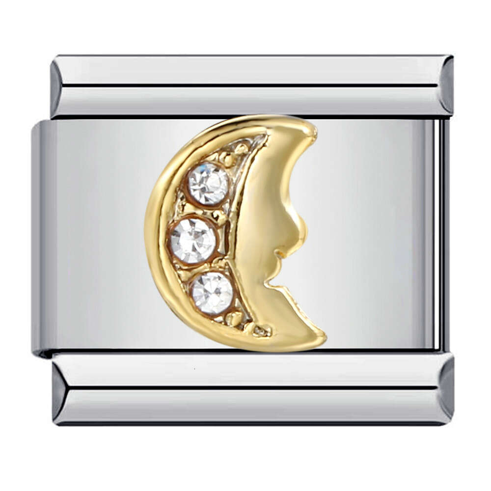 Micro Inlaid Color Diy Beads Bracelet, Elastic DIY Bracelet Accessories Italian Charm Links Stainless Steel Fit 9mm Bracelet Jewelry DIY Making Gifts