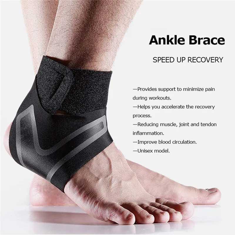 1PC Sports Compression Ankle Support Ankle Stabilizer Brace Tendon Pain Relief Strap Foot Sprain Injury Wrap Basketball Football Y240913