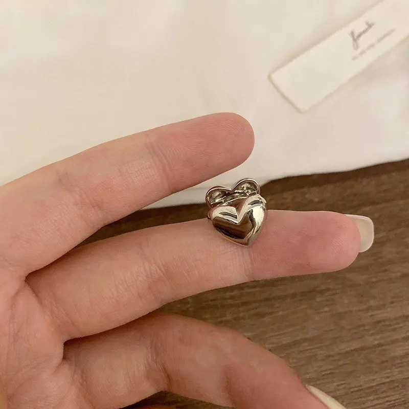 Vintage Heart Clip Earrings for Women Silver Color No Piercing Fake Earring in Lots Fashion Jewelry Ear Cuff Aretes De MujeX240913