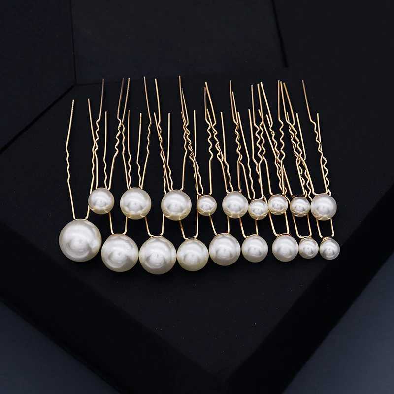 Rhinestone Hair Pins Forks Clips for Women Bridal Wedding Hair Accessories Pearl Hairpins Bride Headpiece Jewelry Gift WholesaleX240913