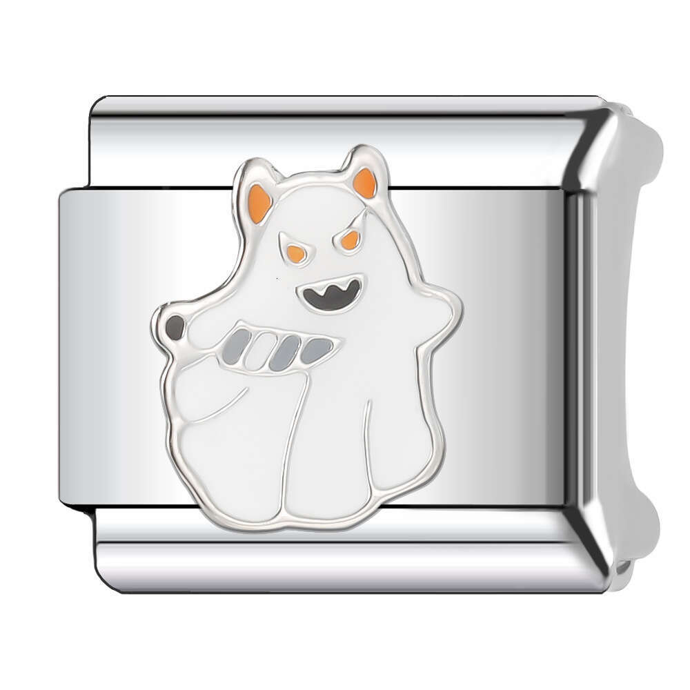 New Women's Gift cute bear cat elephant Bead Italian Charms Links Bangle Beads Fit 9mm Stainless Steel Bracelet Making DIY For Women Fashion Jewe