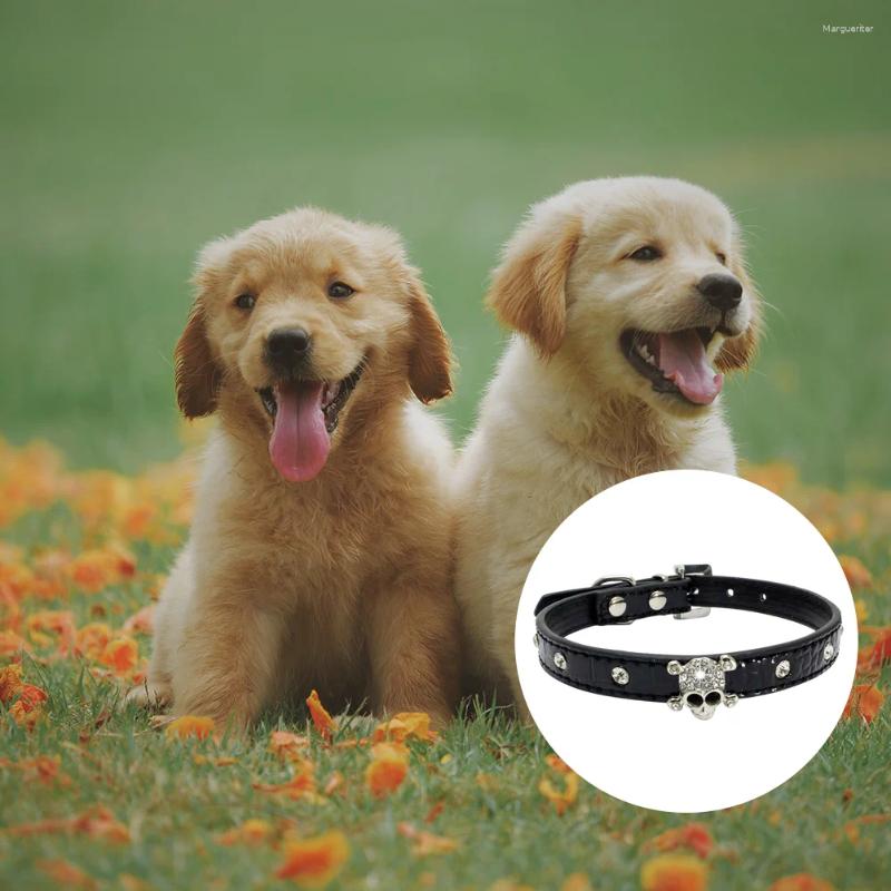 Dog Collars Halloween Skull Pet Collar Crystal PU Party Rhies Puppy Fashion Stylish