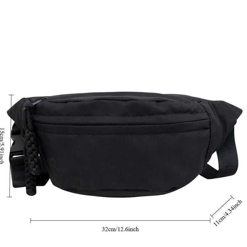 Fashion Street Trend Women Waist Bag Personalized Simple Solid Color Crescent Bag Lightweight High Quality Sports Crossbody Bag Z240912