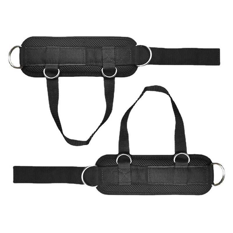 Fitness Adjustable D-Ring Ankle Cuffs Sport Ankle Straps For Cable Machines Gym Leg Pulley with Buckle Sport Feet Guard Workout Y240913