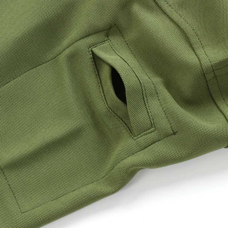 Mens 100% Polyester Long Sleeve Polo Shirt Summer Quick Dry Solid Square Collar T-shirts Sports Outside Camping TopsX240912