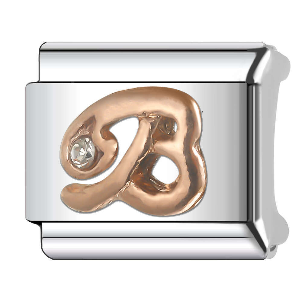 2024 New Women's Gift Letters Bead Italian Charms Links Beads Fit 9Mm Stainless Steel Bracelet Making Jewelry