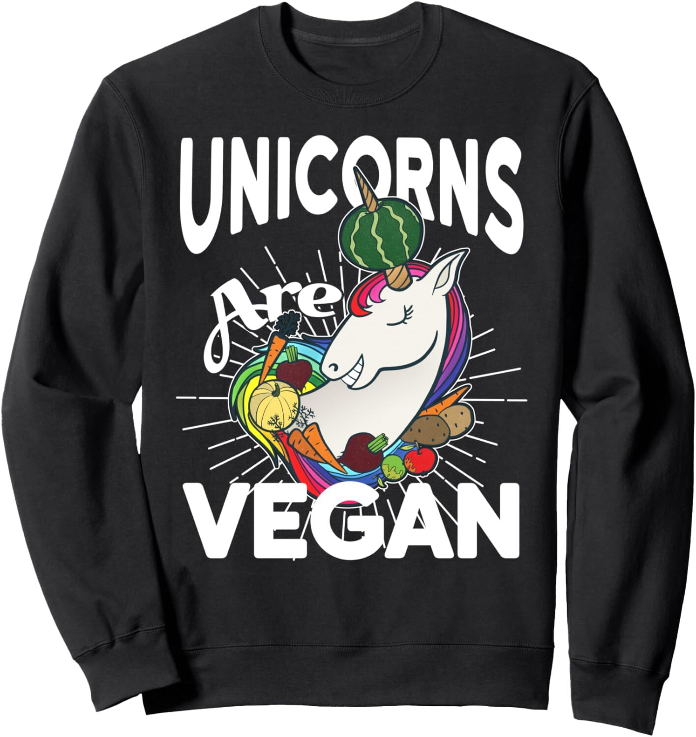 Long Sleeve Shirts for Men sweatshirt Unicorns Are Vegan Vegetarian Veggie Love Funny Gift Sweatshirt Tee Streetwear Casual tops clothes