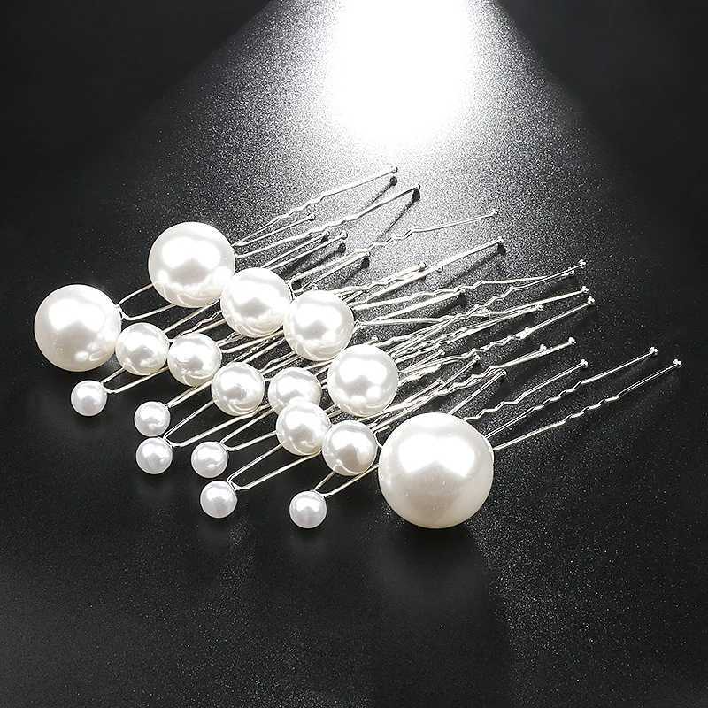WLP U-shaped Pearl Bride Hairpins Hair Clips Wedding Simulated Pearl Hairstyle Design Tools Hair Jewelry Ornaments AccessoriesX240913
