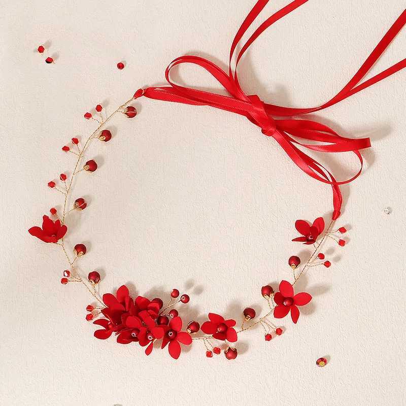 Ladies New Hair Jewelry For Wedding Girls Princess Party Cospaly Headbands Flower Pearl Wreath HeadbandX240913