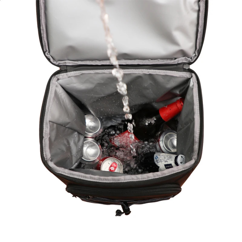 Large refrigerant bag 23L leather film 30 cans insulated backpack travel beach ice beer thermal insulation Denonis 240910