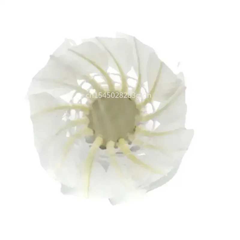 12Pcs Badminton Shuttlecocks White Duck Feather Badminton Balls Sports Training Badminton Balls Indoor Outdoor Game Y240912
