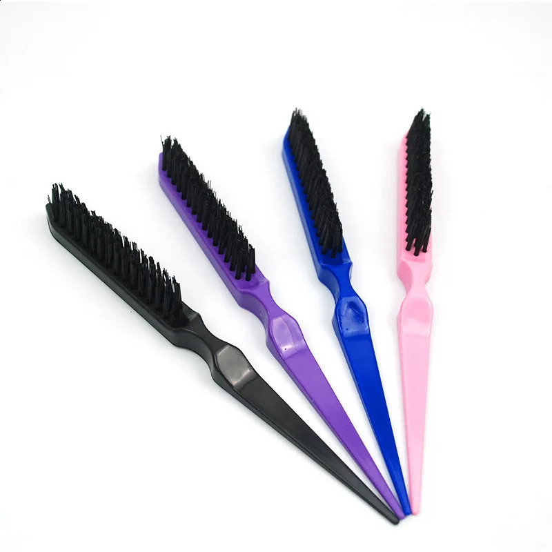 1 Pcs Professional Hair Brushes Comb Teasing Back Combing Brush Slim Line Styling Tools 4 Colors Wholesale 240911