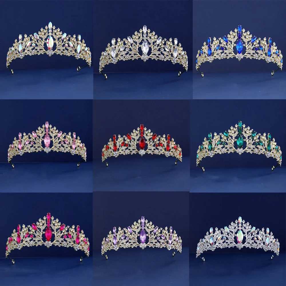 Light Luxury Bridal Crystal Crown Fashion Alloy Diamonds Rhinestone Tiaras Wedding Birthday Stage Party Dress Hair AccessoriesX240913