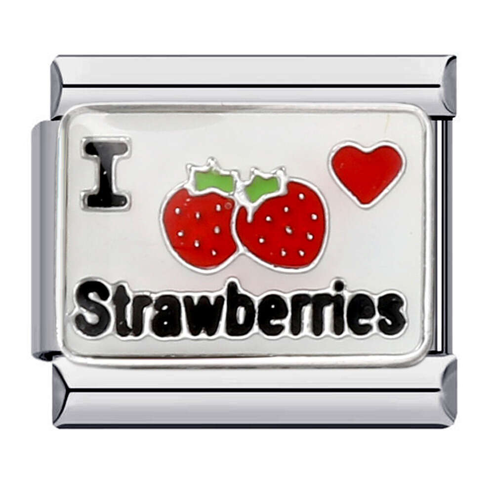 New Titanium Steel Gold Plated Welding Pattern DIY Module Italian Charm Bracelet Links Stainless Fit 9Mm Jewelry Making Gifts