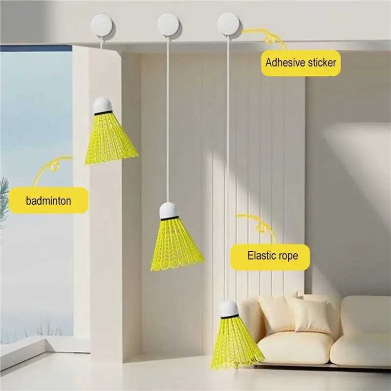 Self Study Badminton Trainer Portable Practice Robot Professional Stretch Badminton Training Tool Self-Study Shuttlecock Rebound Y240912