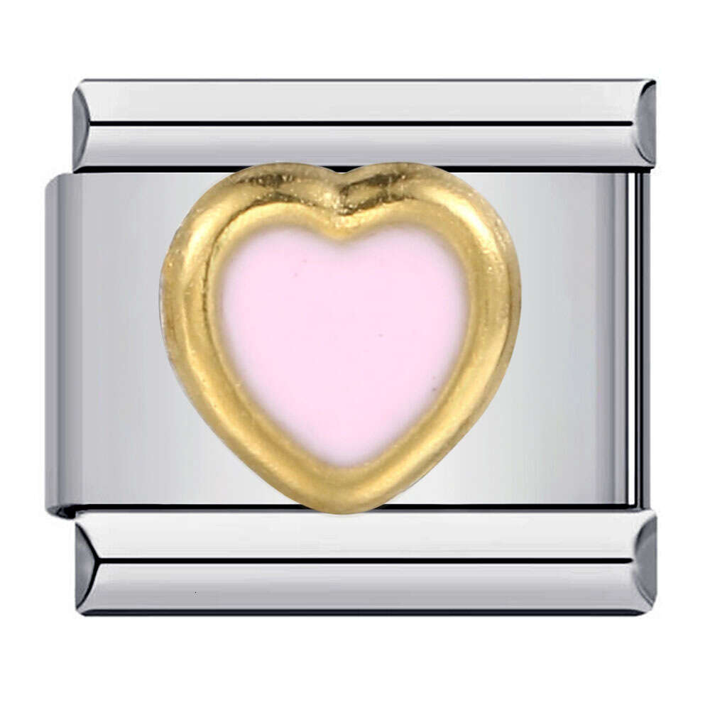 Italian Module Stainless Steel Welding Drip Oil Colored Smig Face wer Elastic Bracelet Italian Charm Bracelet Fit 9mm Bracelet Jewelry DIY Making Gift