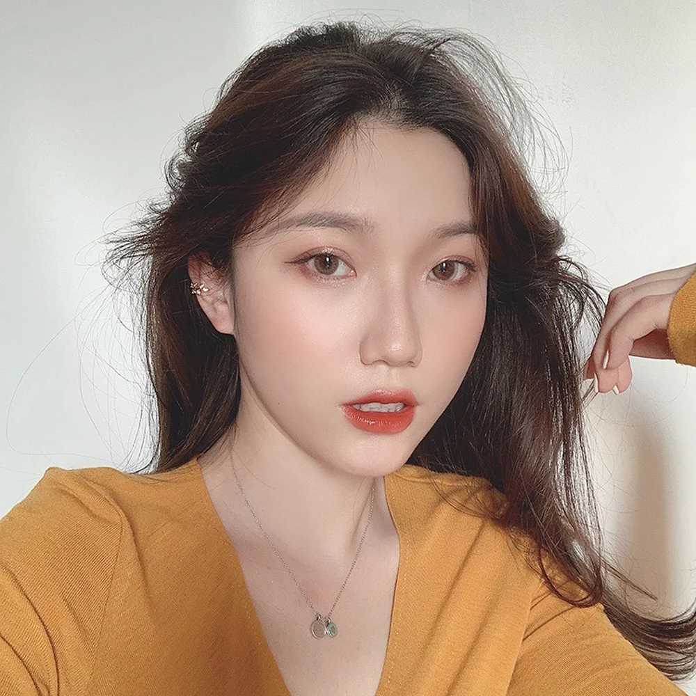 Ear Cuff Clip on Earring Sfake Piercing Gold Color Shiny Leaves Cristal Korean Fashion Luxury Designer Jewelry Accessories WomenX240913