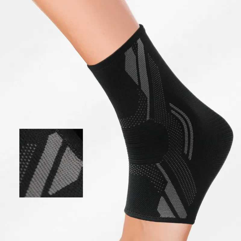 1pc Sports Ankle Support Compression Nylon Ankle Protector Elastic Knitted Breathable Bootabll Basketball Protective Ankle Brace Y240913