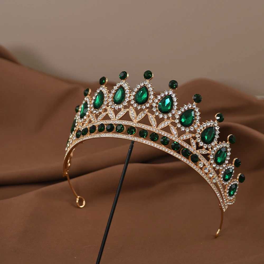 Princess Crystal Crown Baroque Vintage Rhinestone Tiara Pageant Prom Diadem Bridal Wedding Party Hair Accessories JewelryX240913