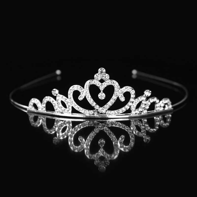 Beautiful Cute Kid Princess Tiaras and Crowns Crystal Headband Bridal Crown Wedding Party Hair Accessories Girls Fashion JewelryX240913