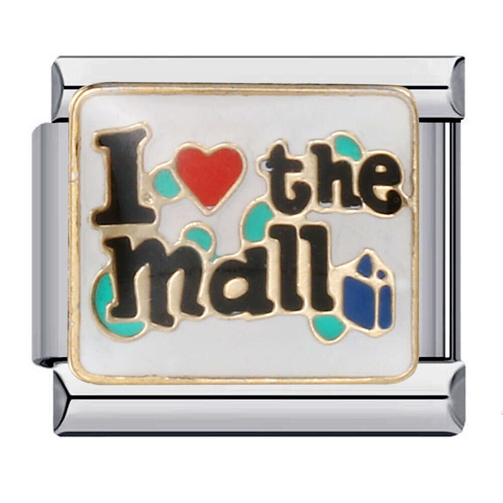 New Welding Enamel Cartoon DIY Bracelet Bead Italian Charm Links Fit 9Mm Bracelet Jewelry DIY Making Gifts