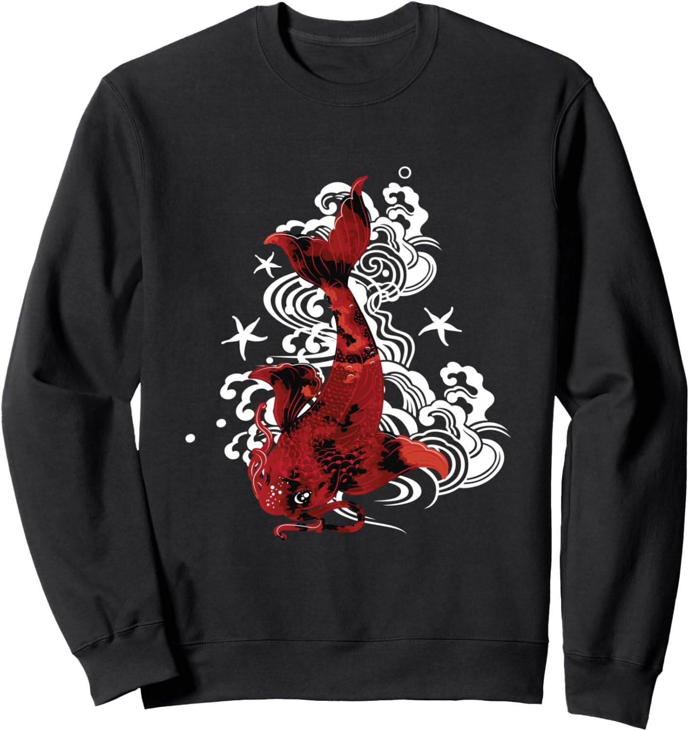 Long Sleeve Shirts for Men sweatshirt Red Koi Fish Graphic Design Gift, Yoga Meditation Sweatshirt Tee Streetwear Casual tops clothes