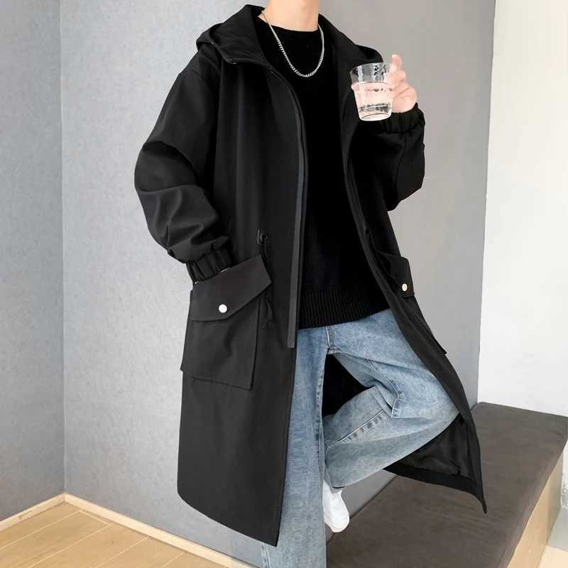 Misniki 2024 New Men Trench Coat Men Jacket Overcoat Casual Mens Windbreakers Solid Color Men Fashion Outwear JP62 Y240913